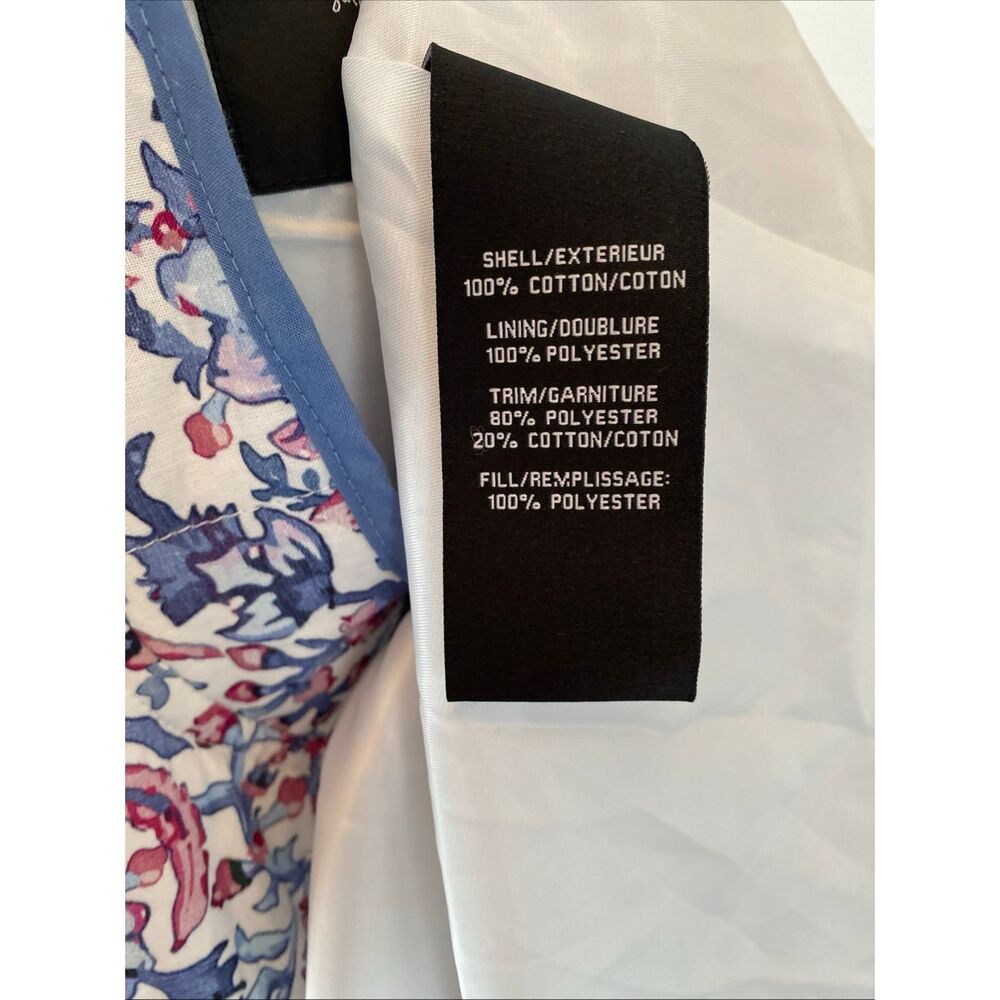 Quilted Floral Print Women's Jacket 7 FOR ALL MANKIND w/Pockets / Size Medium /0 - Picture 12 of 12